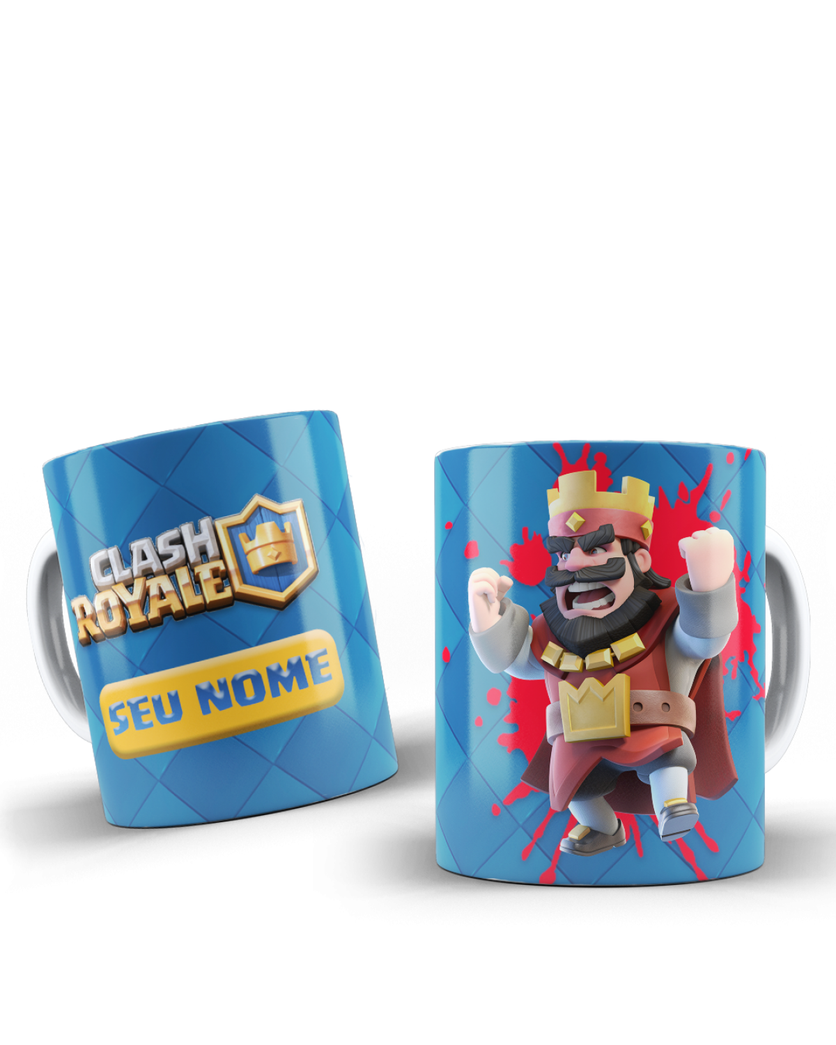 Clash Royale 3 GAME  BEYAZ RENKLİ SERAMİK KUPA BARDAK