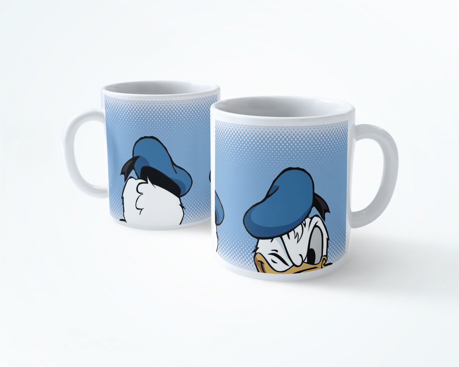 WALT DİSNEY MAVİ DONALD DUCK  BEYAZ RENKLİ SERAMİK KUPA BARDAK