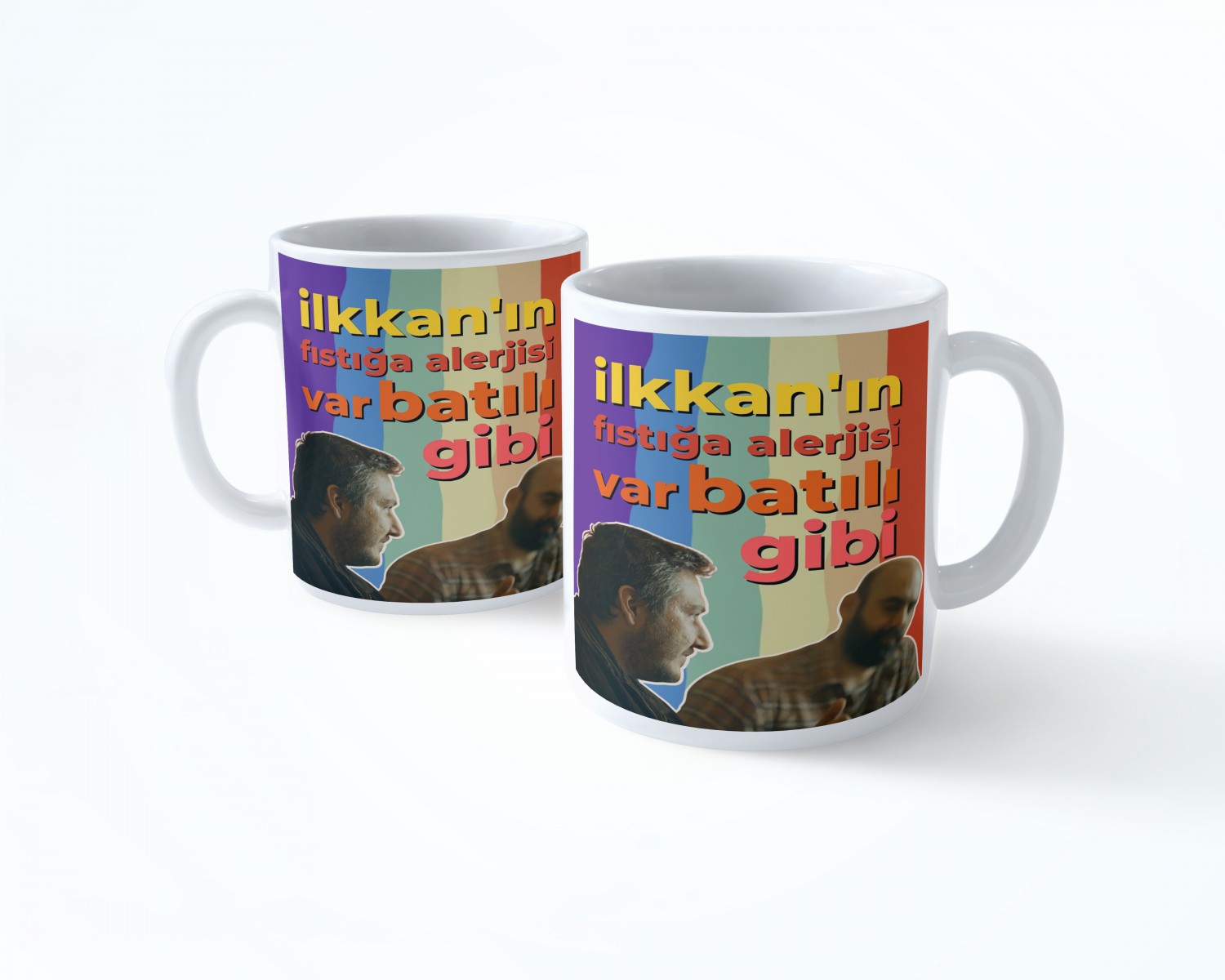 GİBİ DİZİ YILMAZ BATILI YENİ KLASİK BEYAZ RENKLİ SERAMİK KUPA BARDAK
