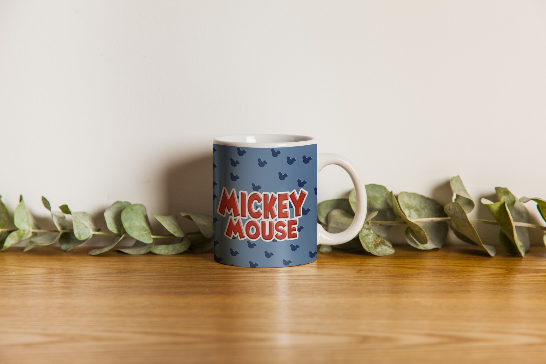 WALT DİSNEY MİCKEY MOUSE UYKUSUZ BEYAZ RENKLİ SERAMİK KUPA BARDAK