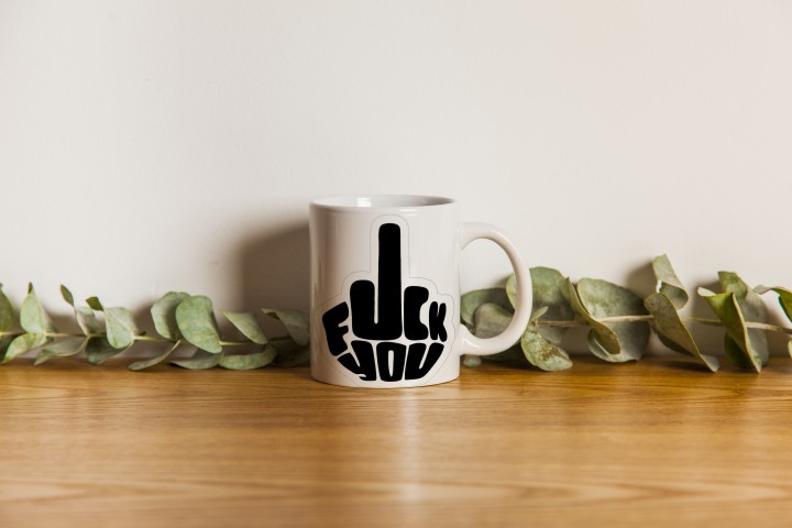FUCK YOU 2 YÖNLÜ SERAMİK KUPA BARDAK