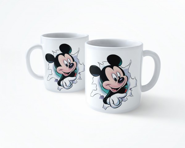 WALT DİSNEY MİCKEY MOUSE FUNNY  BEYAZ RENKLİ SERAMİK KUPA BARDAK