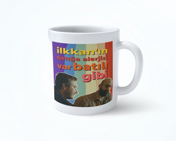 GİBİ DİZİ YILMAZ BATILI YENİ KLASİK BEYAZ RENKLİ SERAMİK KUPA BARDAK