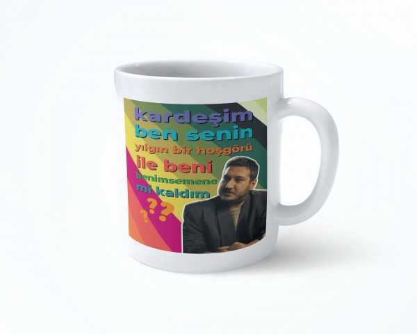 GİBİ DİZİ YILMAZ YILGIN HOŞGÖRÜ YENİ KLASİK BEYAZ RENKLİ SERAMİK KUPA BARDAK