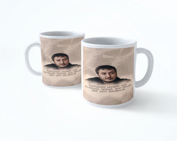 GİBİ DİZİ YILMAZ HERŞEYİ BİLEBİLİR  KLASİK BEYAZ RENKLİ SERAMİK KUPA BARDAK