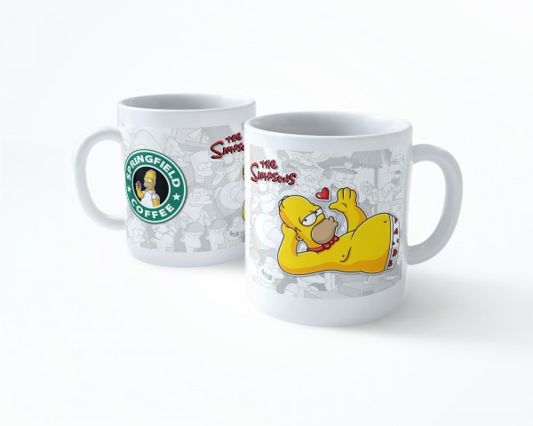 HOMER SIMPSONS LOVE MAN BEYAZ RENKLİ SERAMİK KUPA BARDAK