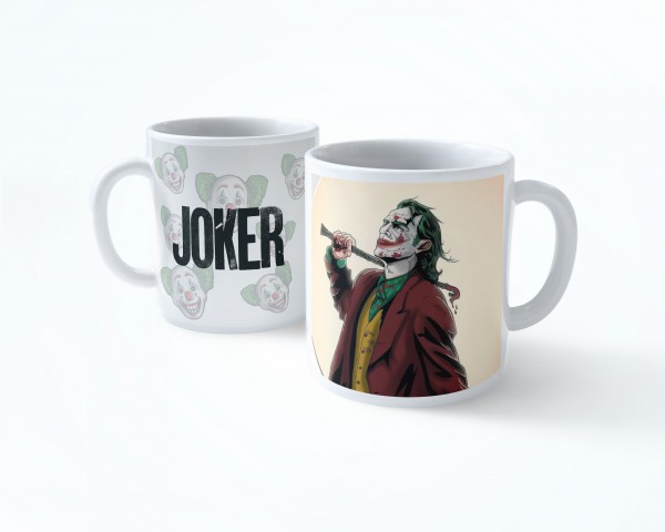 DC COMİCS THE JOKER LEVYE  KLASİK  BEYAZ RENKLİ SERAMİK KUPA BARDAK
