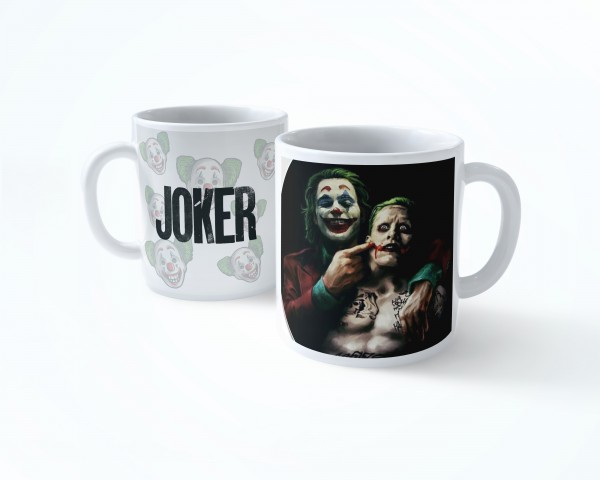 DC COMİCS THE JOKER TWİN  KLASİK  BEYAZ RENKLİ SERAMİK KUPA BARDAK