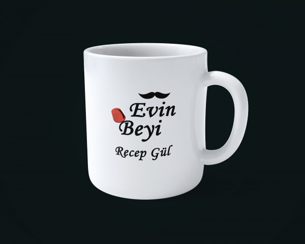 KİŞİYE ÖZEL EVİN BEYİ SERAMİK KUPA BARDAK