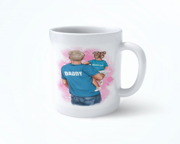 Kişiye Özel Baba ve Kız seramik kupa bardak