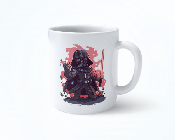 MİNİ DARTH VADER  BEYAZ RENKLİ SERAMİK BARDAK