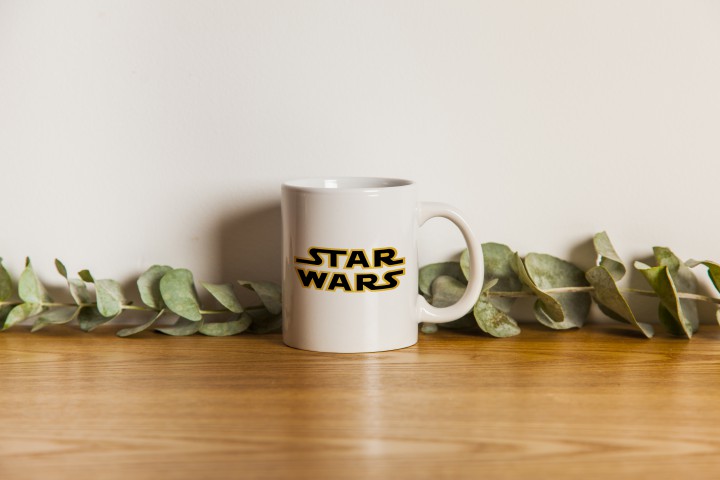 MİNİ YODA COFFEE STAR WARS  BEYAZ RENKLİ SERAMİK KUPA BARDAK