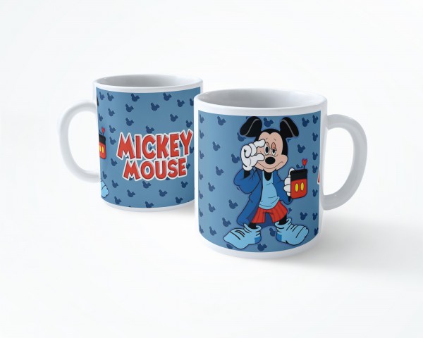 WALT DİSNEY MİCKEY MOUSE UYKUSUZ BEYAZ RENKLİ SERAMİK KUPA BARDAK